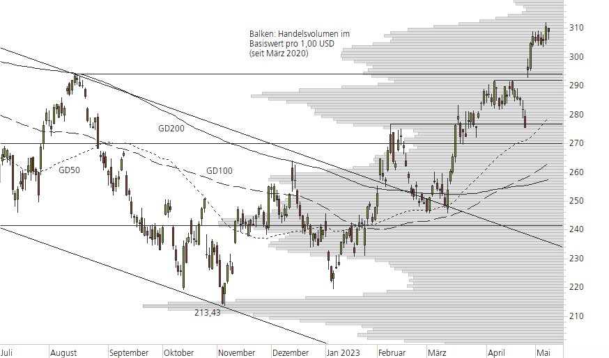 Microsoft-10-Monats-Chart