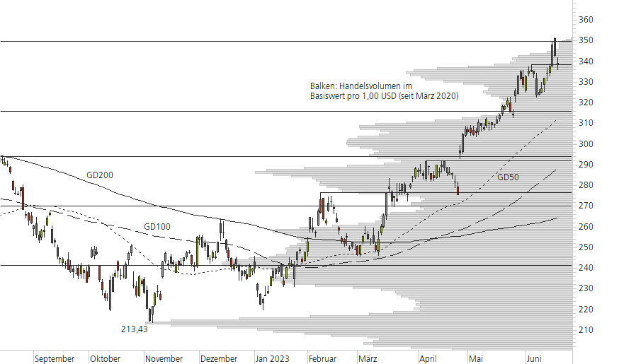 Microsoft-10-Monats-Chart