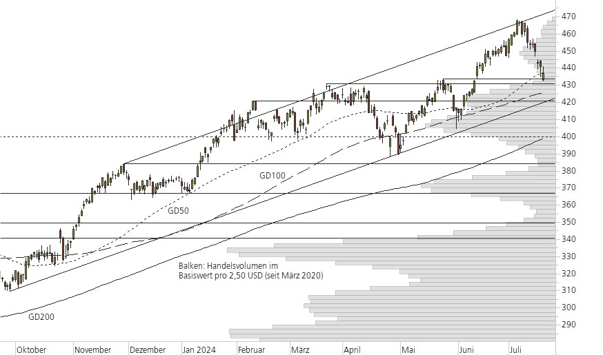 Microsoft-10-Monats-Chart